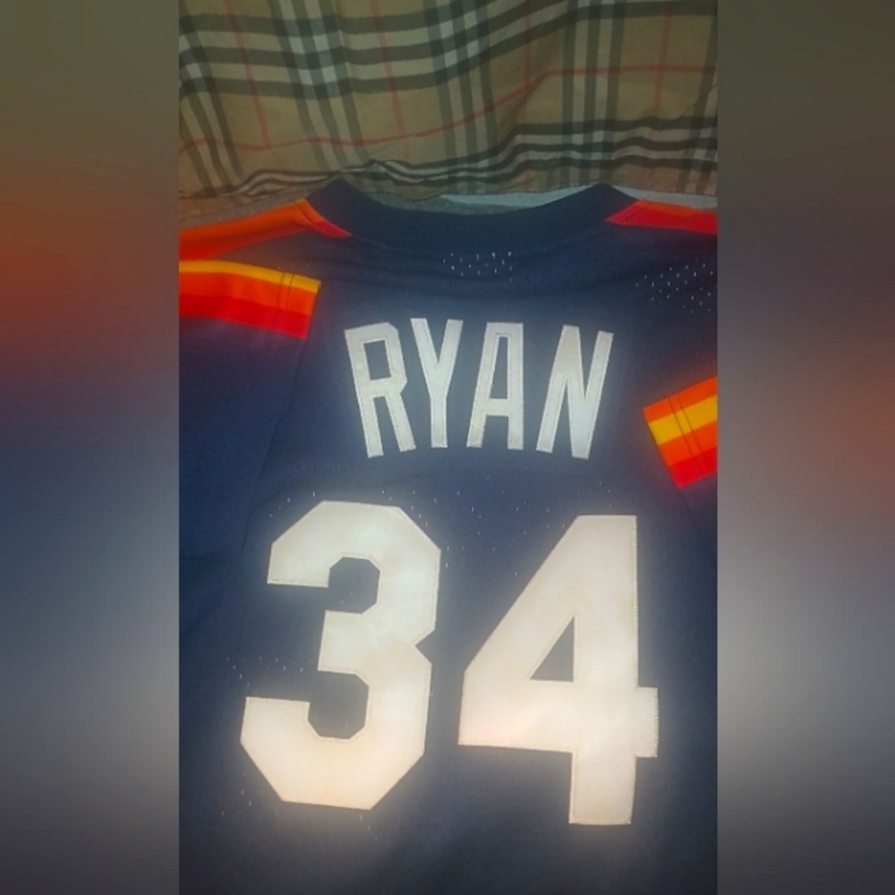 VINTAGE Mitchell&Ness Nolan Ryan Houston Astros Throwback.